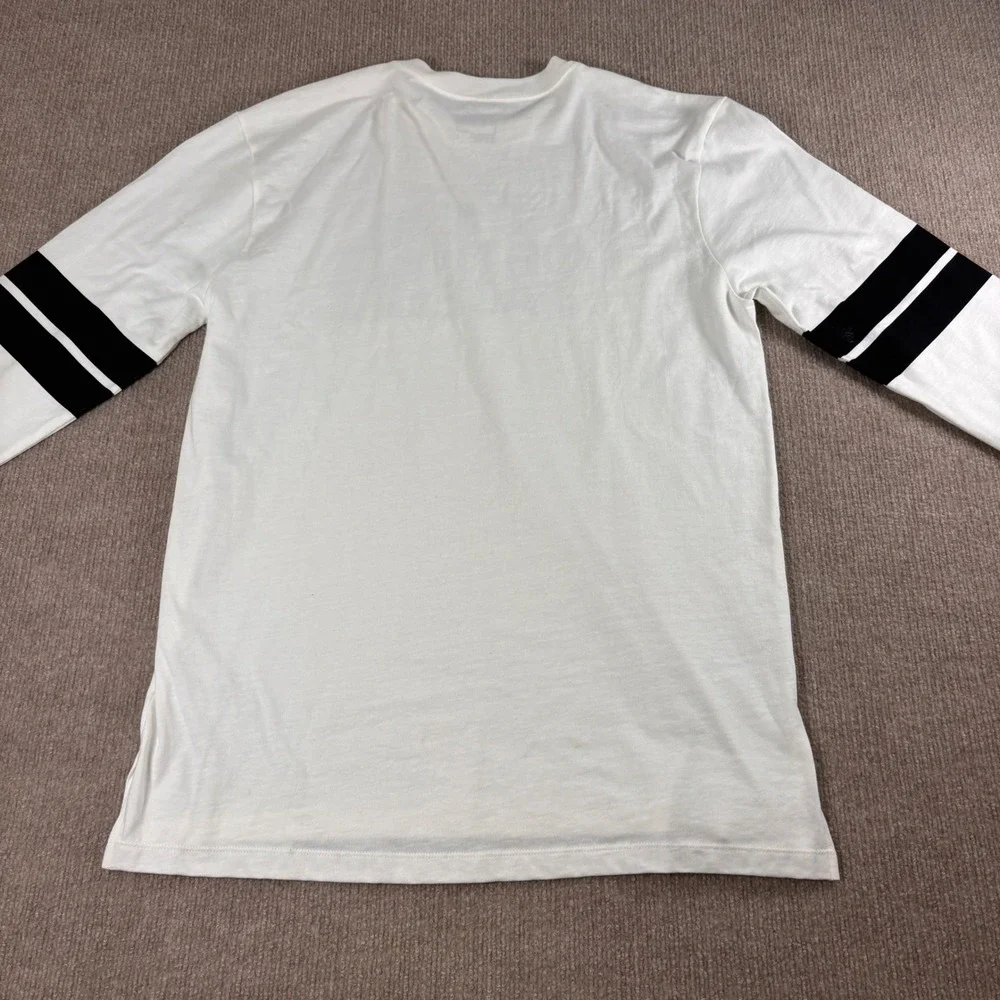 The North Face White Black Colleigiate Long Sleeve Shirt Men's Sz Large NWT Flaw